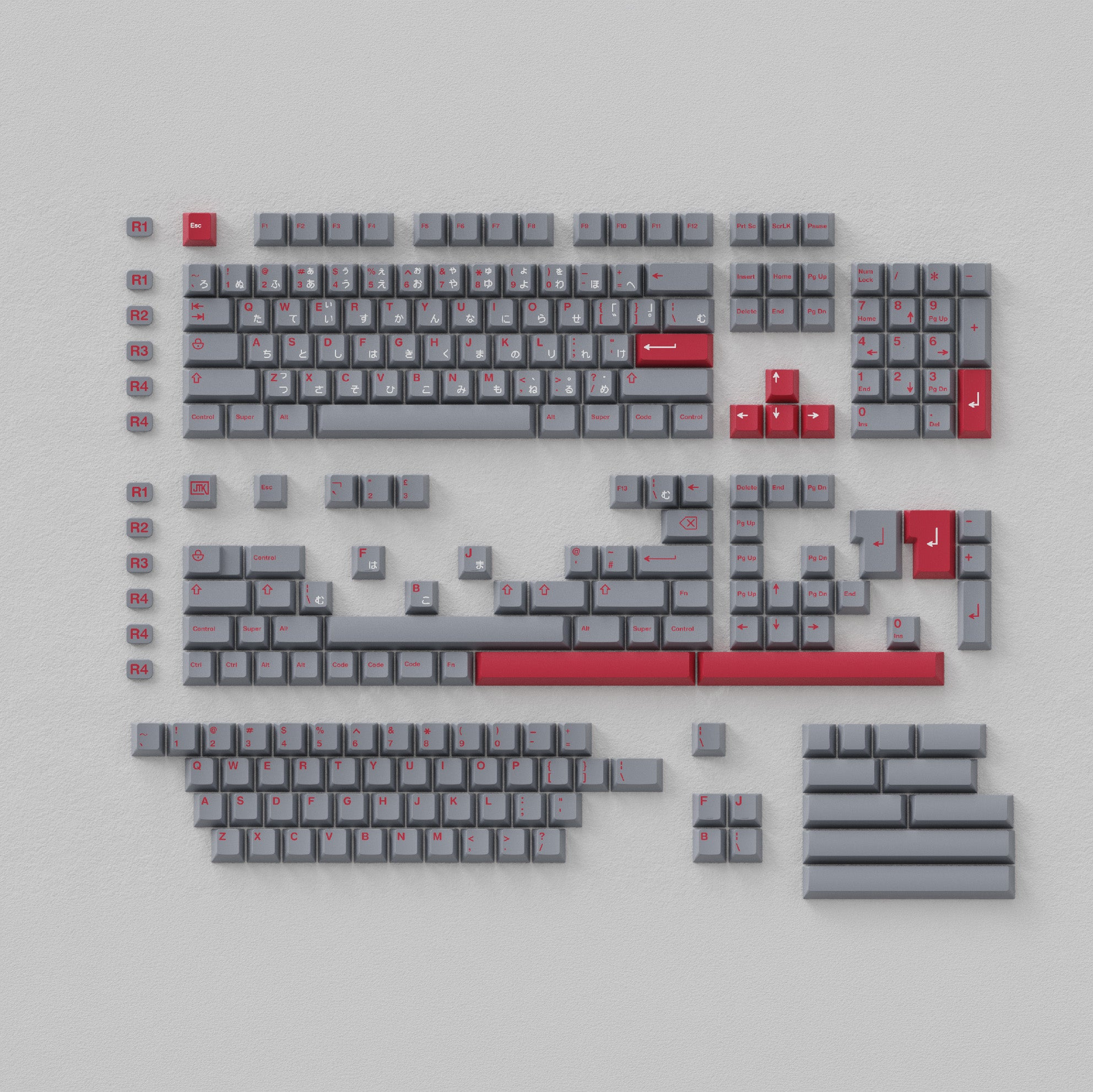 [In Stock] JTK Shuten-Doji Keycap Set Double/Tripleshot ABS