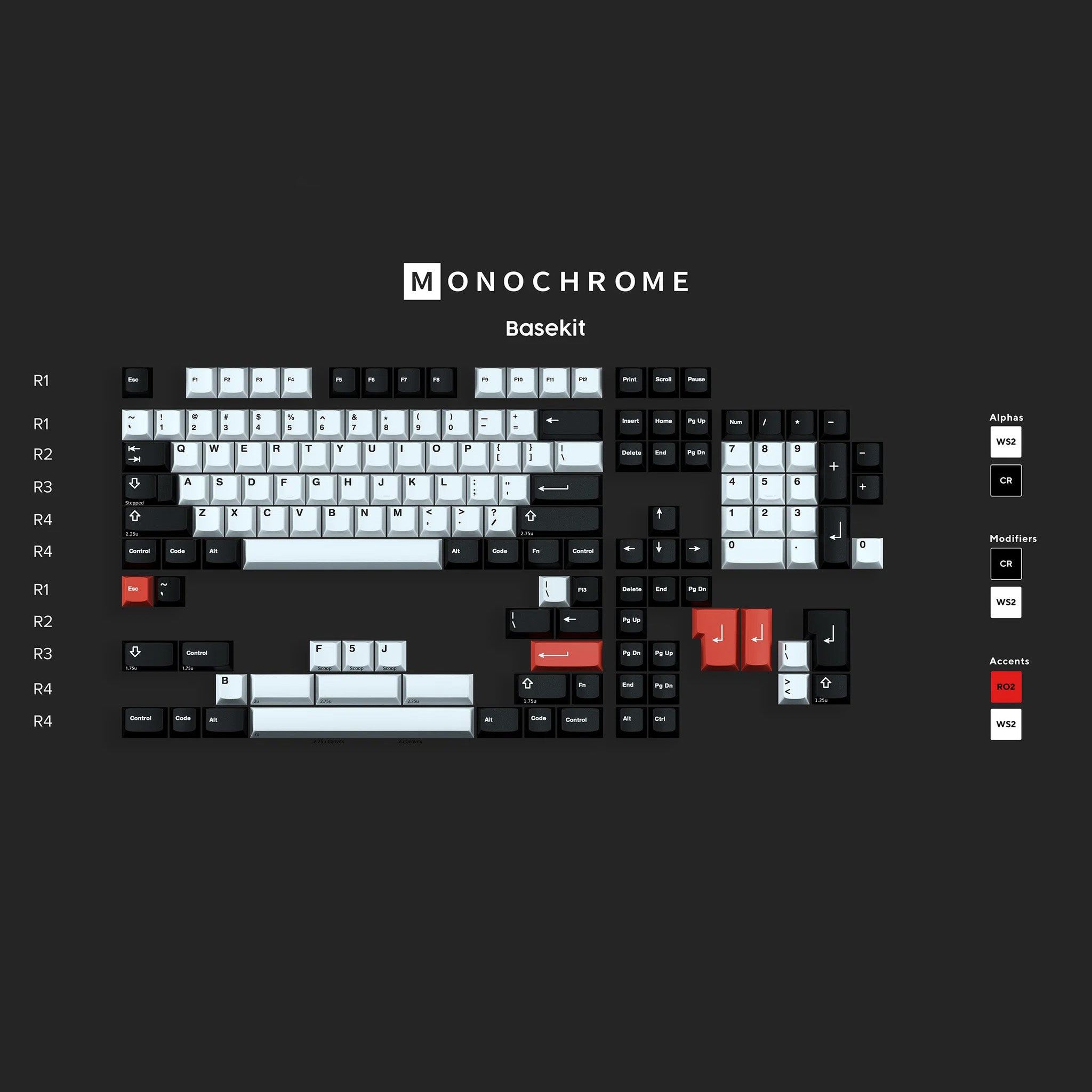 GMK CYL Monochrome R2 Keycaps