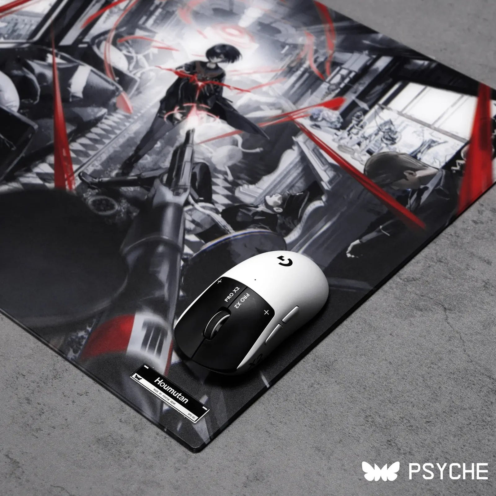 PSYCHE GEAR SPD-01 BLAZE Glass Mousepad