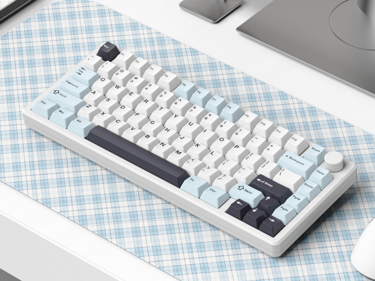 Keybay X Monka A75 Tri-mode Aluminum Keyboard - White