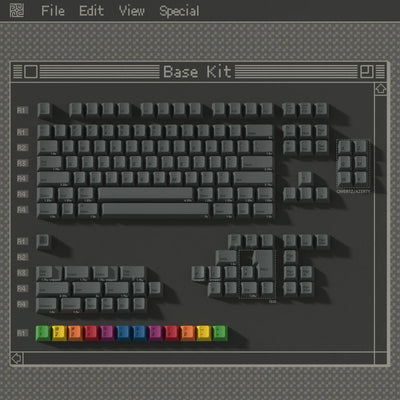 [in stock] PBTfans 1984 Dark Keycap Set