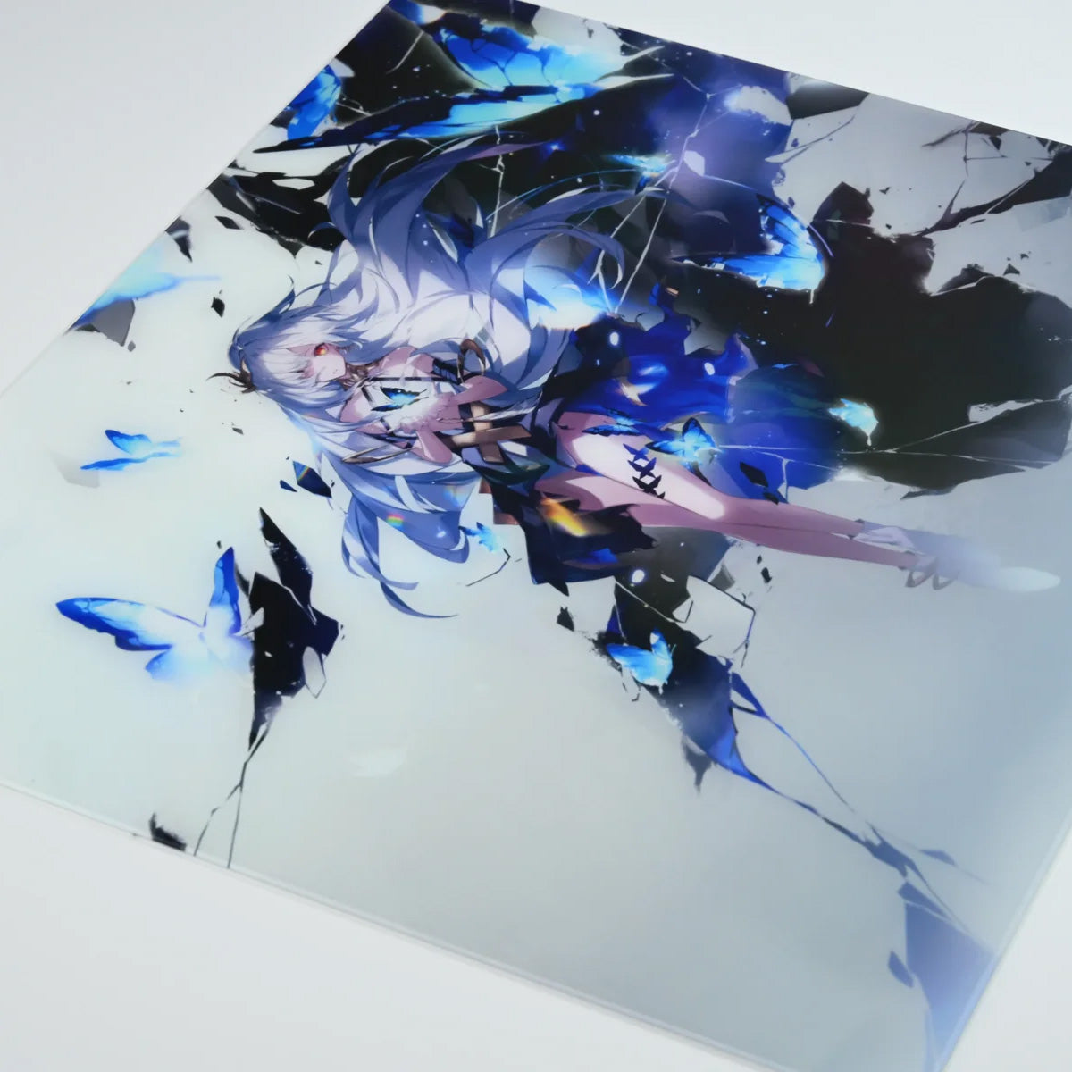 Uncle Panda Butterfly Ruin Glass Mousepad
