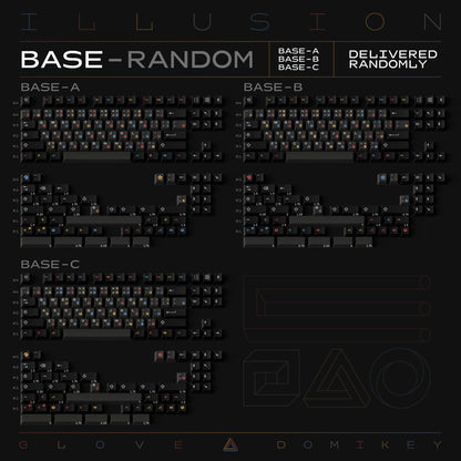 Glove x DMK Illusion ABS keycaps Cherry profile Base kit 
