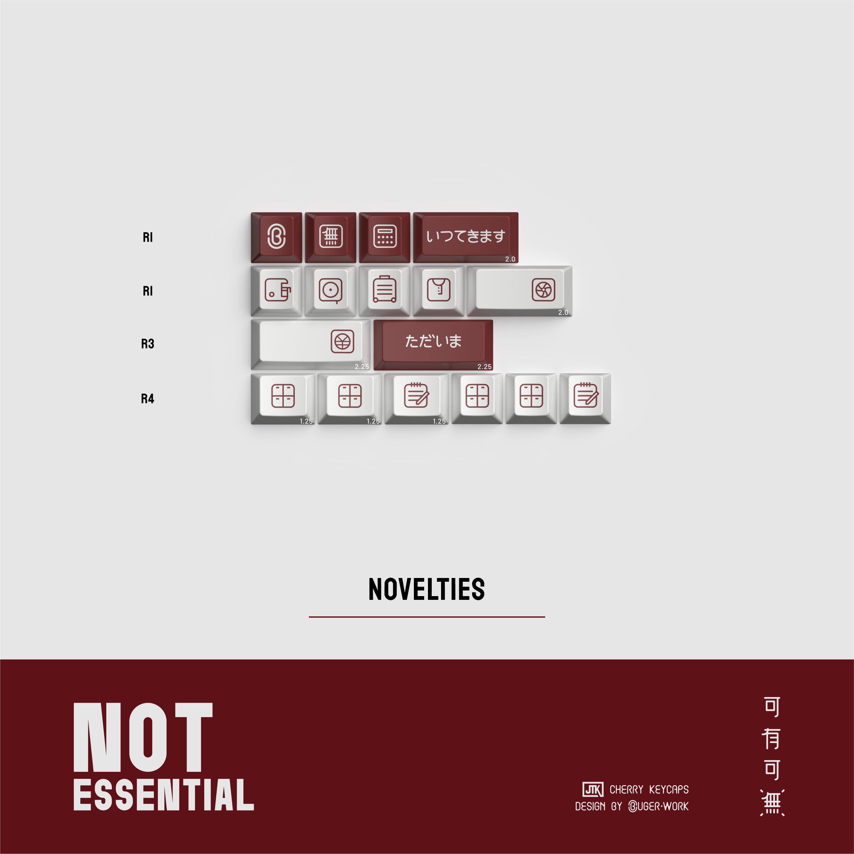 [In stock] JTK Not Essential Keycaps