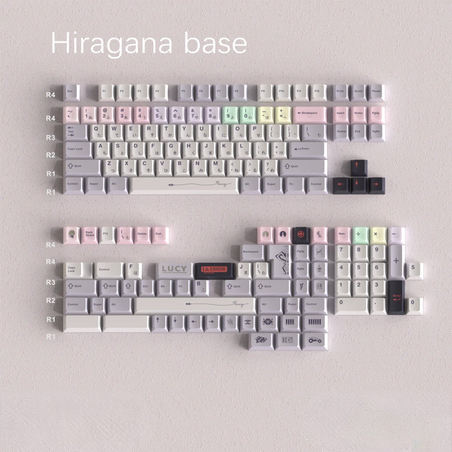 [Preorder] Lucy themed ABS + PBT keysets
