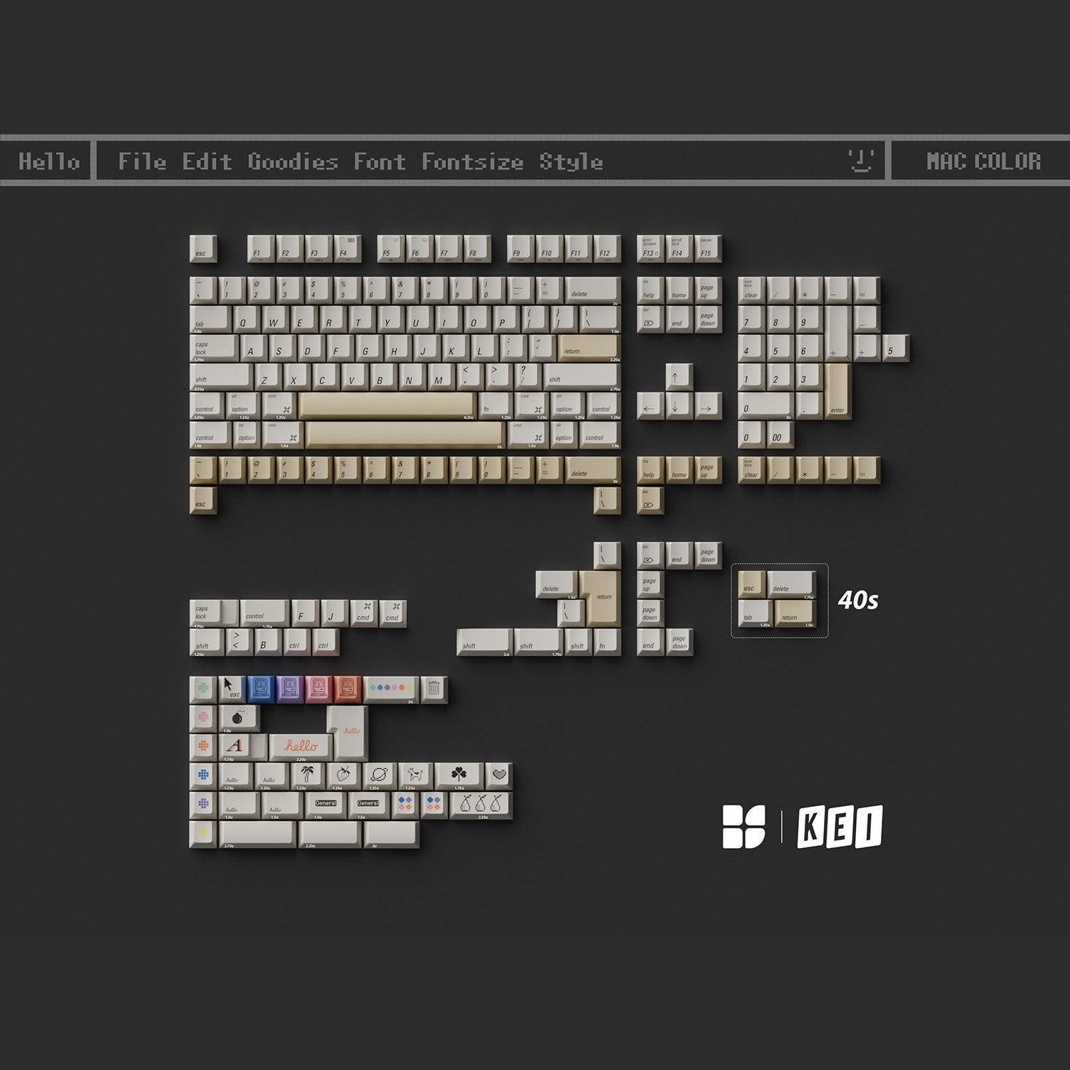 [in stock] Mac White Color Keycap Set