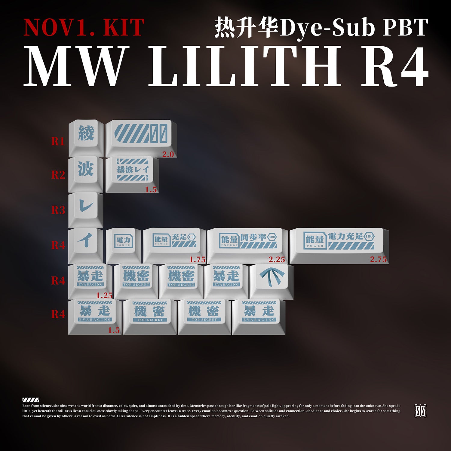 [Preorder] MW Lilith R4 Doubleshot ABS Keycaps