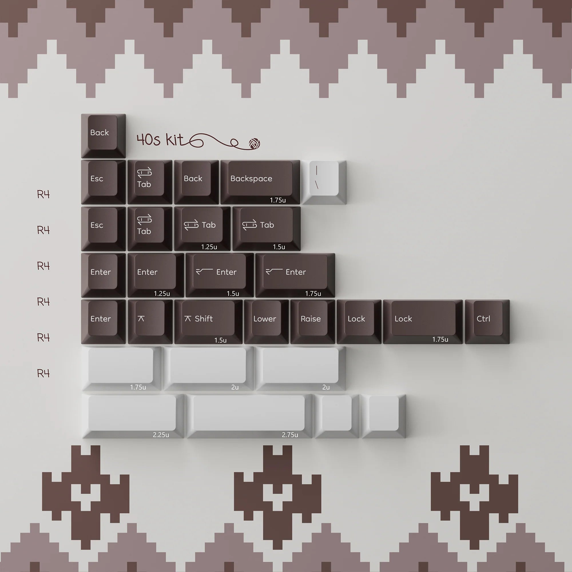 [Preorder] PBTfans Fair Isle Keycap Set