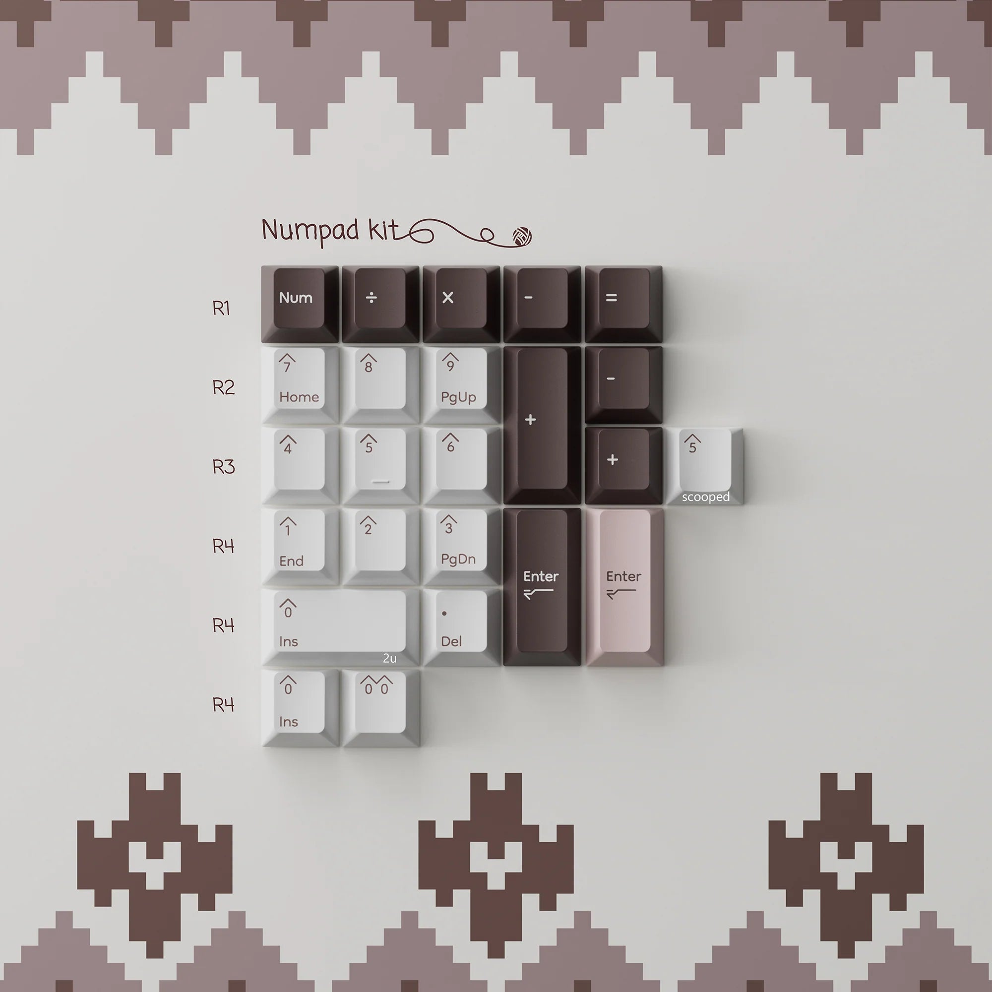 [Preorder] PBTfans Fair Isle Keycap Set