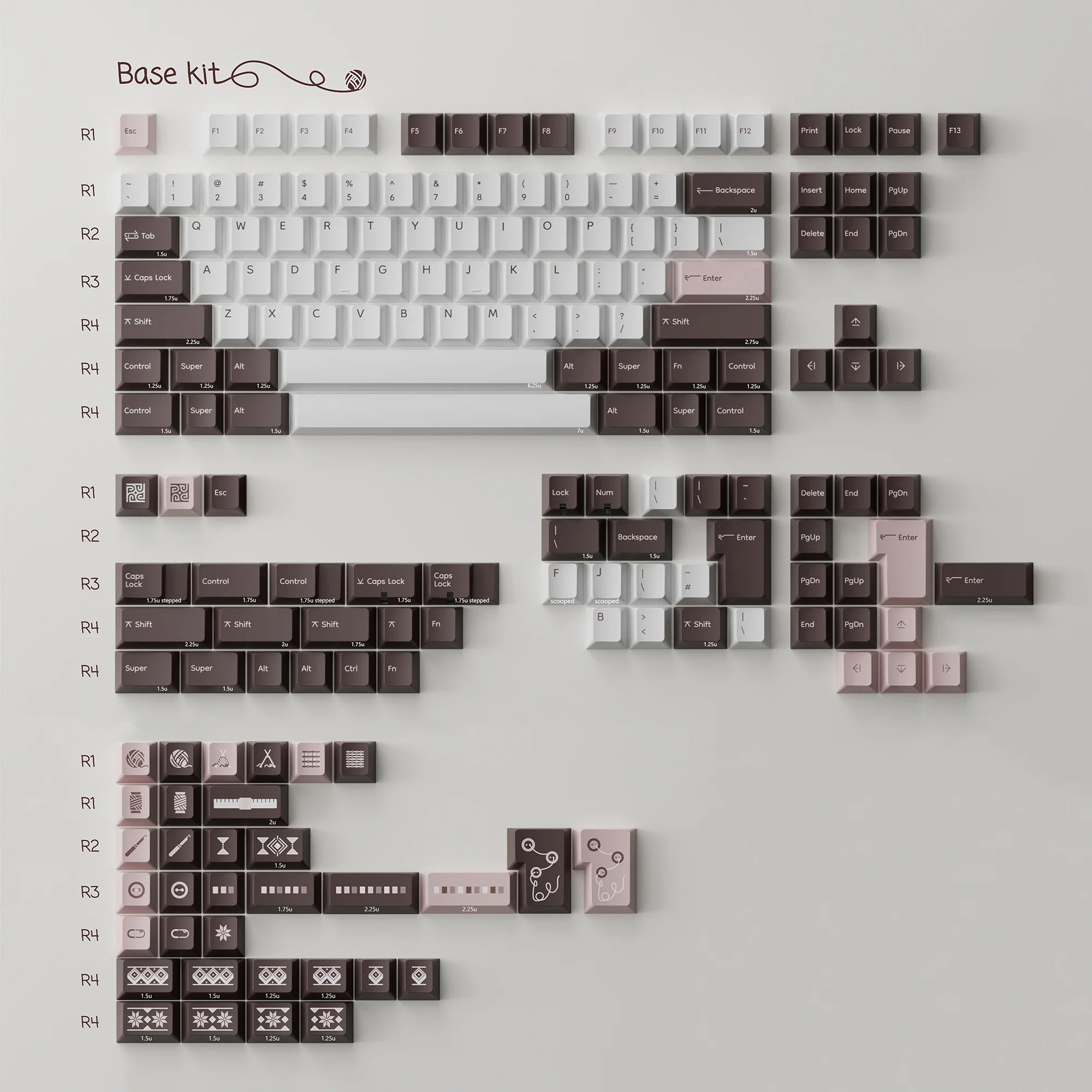 [Preorder] PBTfans Fair Isle Keycap Set