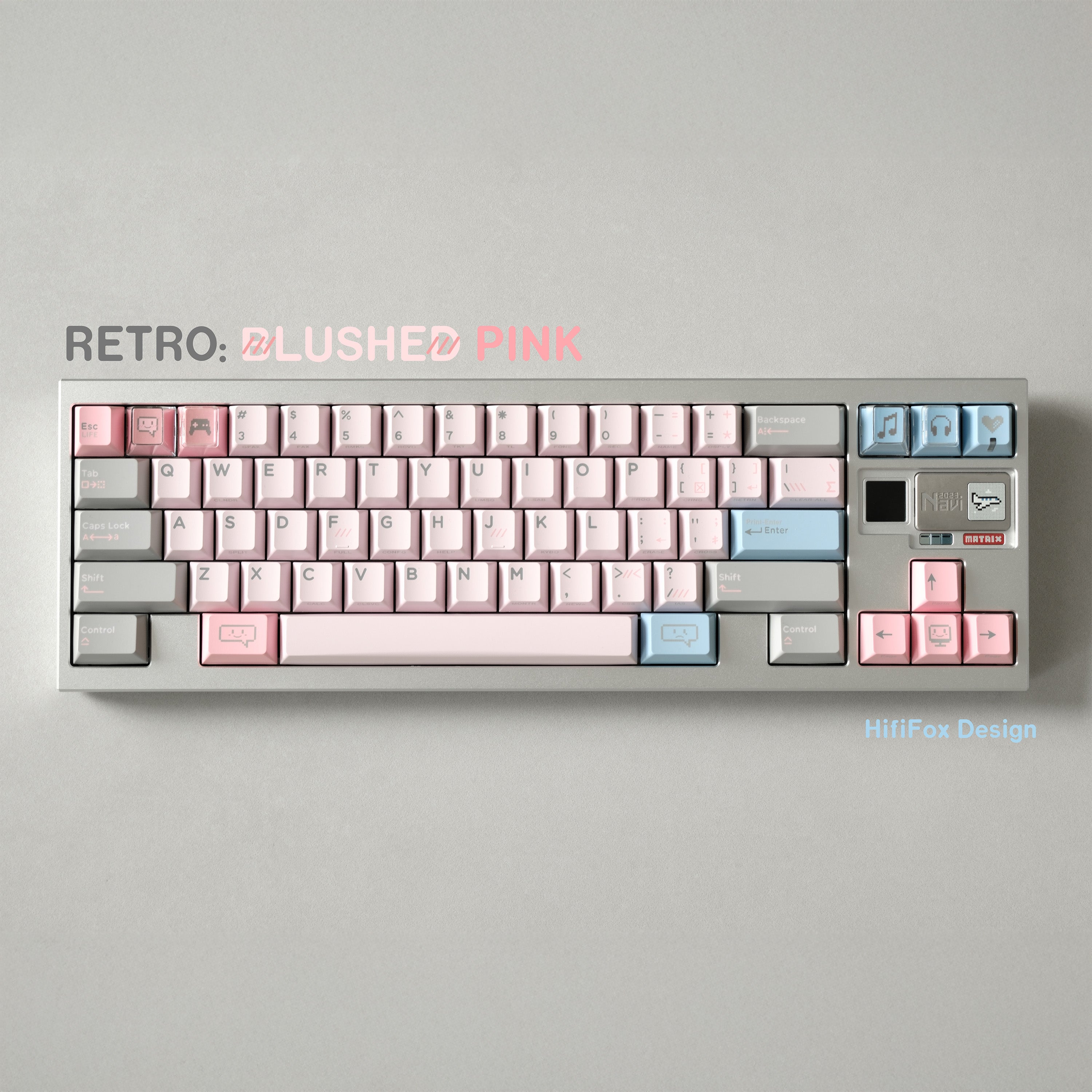 [Preorder] Retro Blushed Pink keycaps set