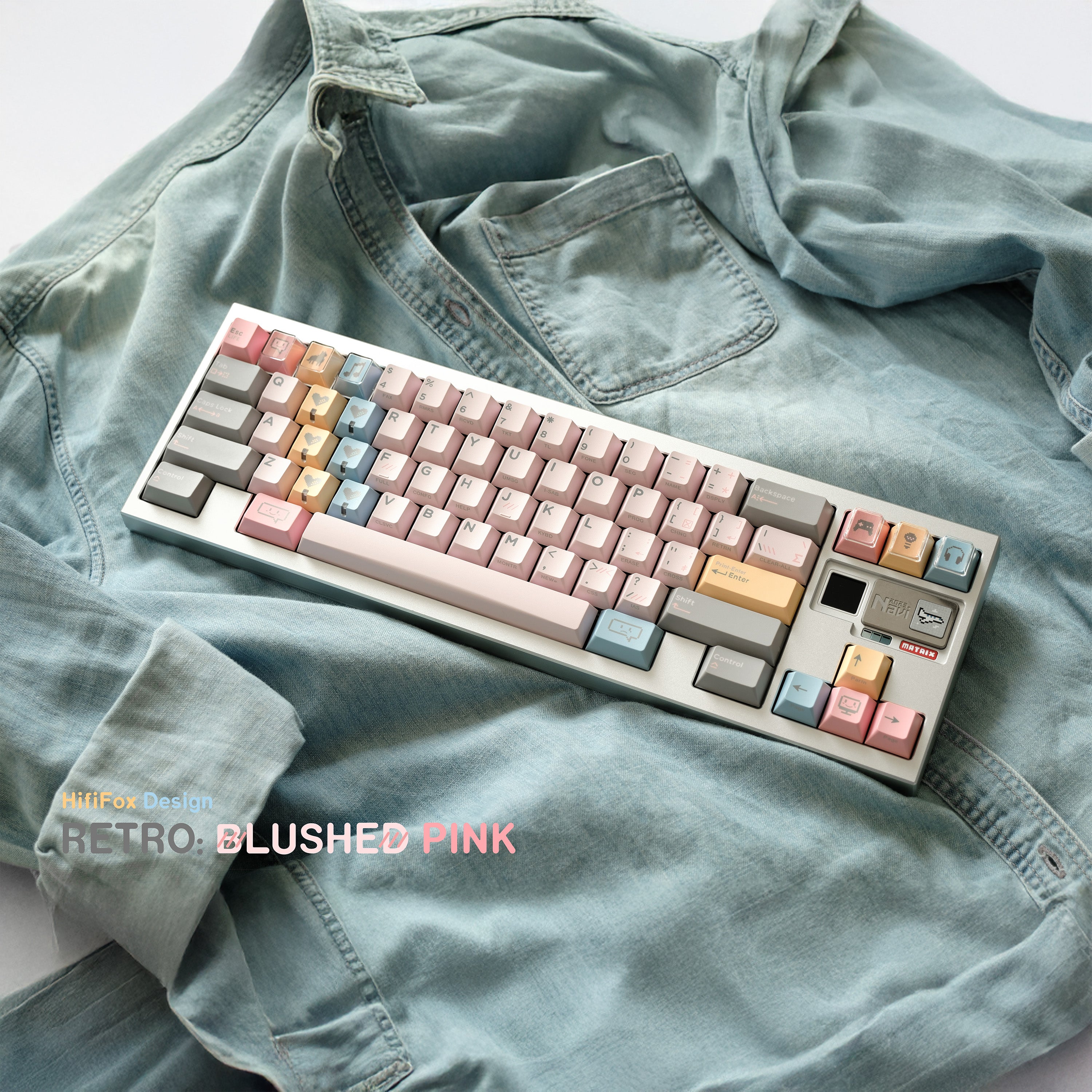 [Preorder] Retro Blushed Pink keycaps set
