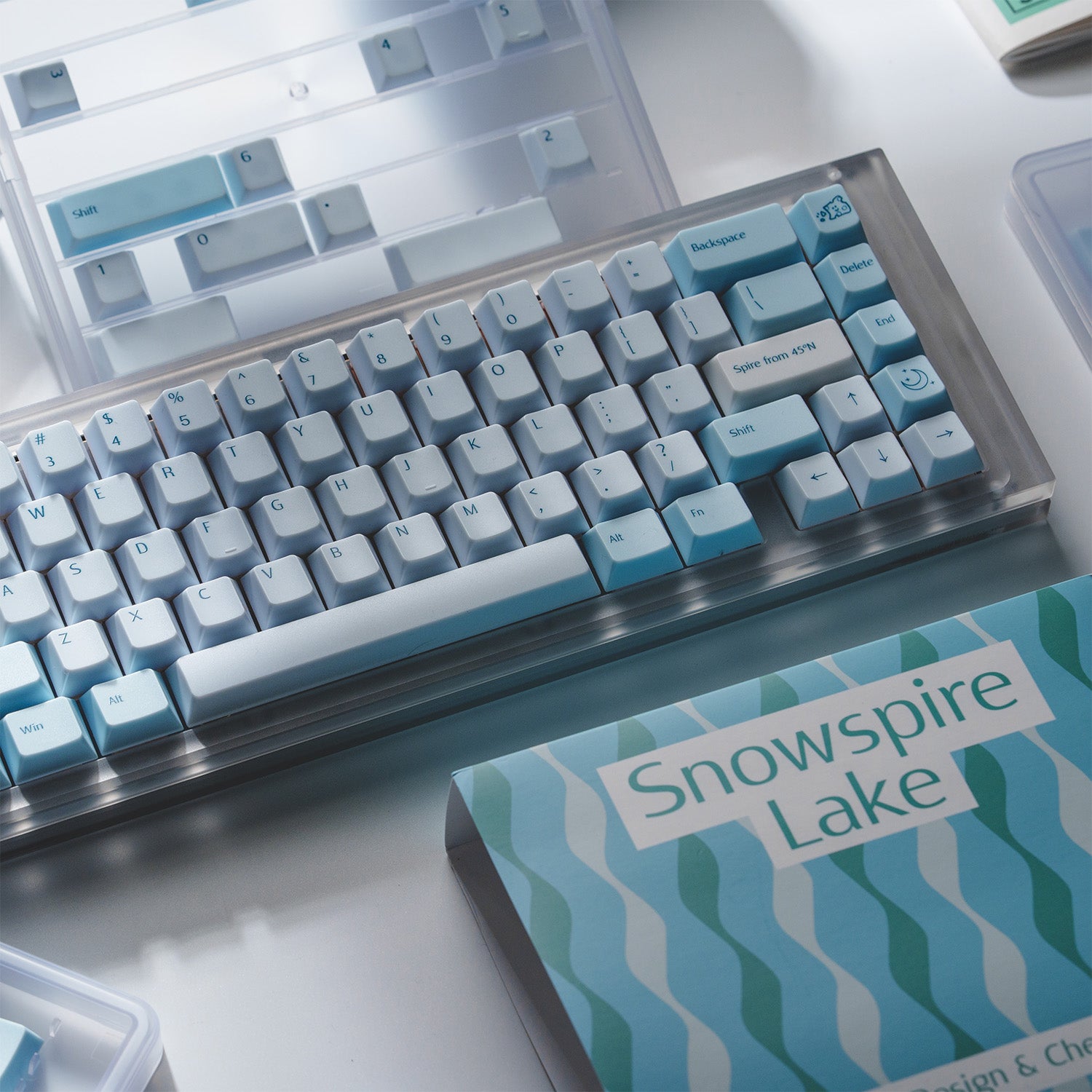 [In Stock] Snowspire Lake PC keycaps by Keys in Cheese Studio