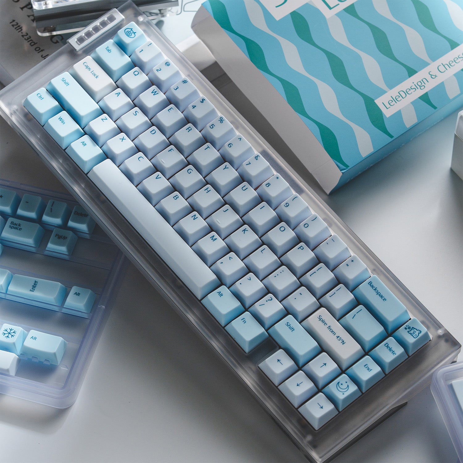 [In Stock] Snowspire Lake PC keycaps by Keys in Cheese Studio