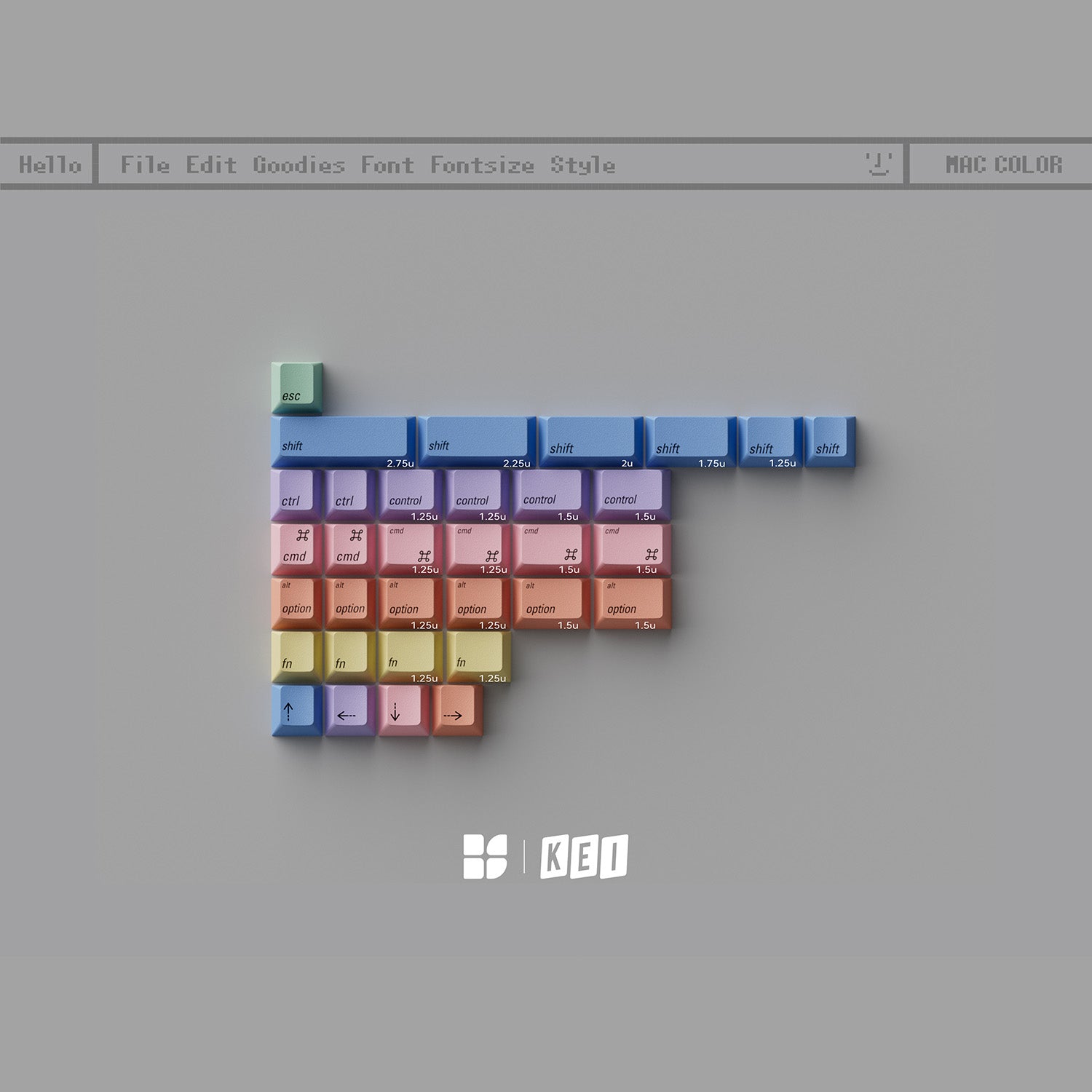 Mac Black Color Keycap Set
