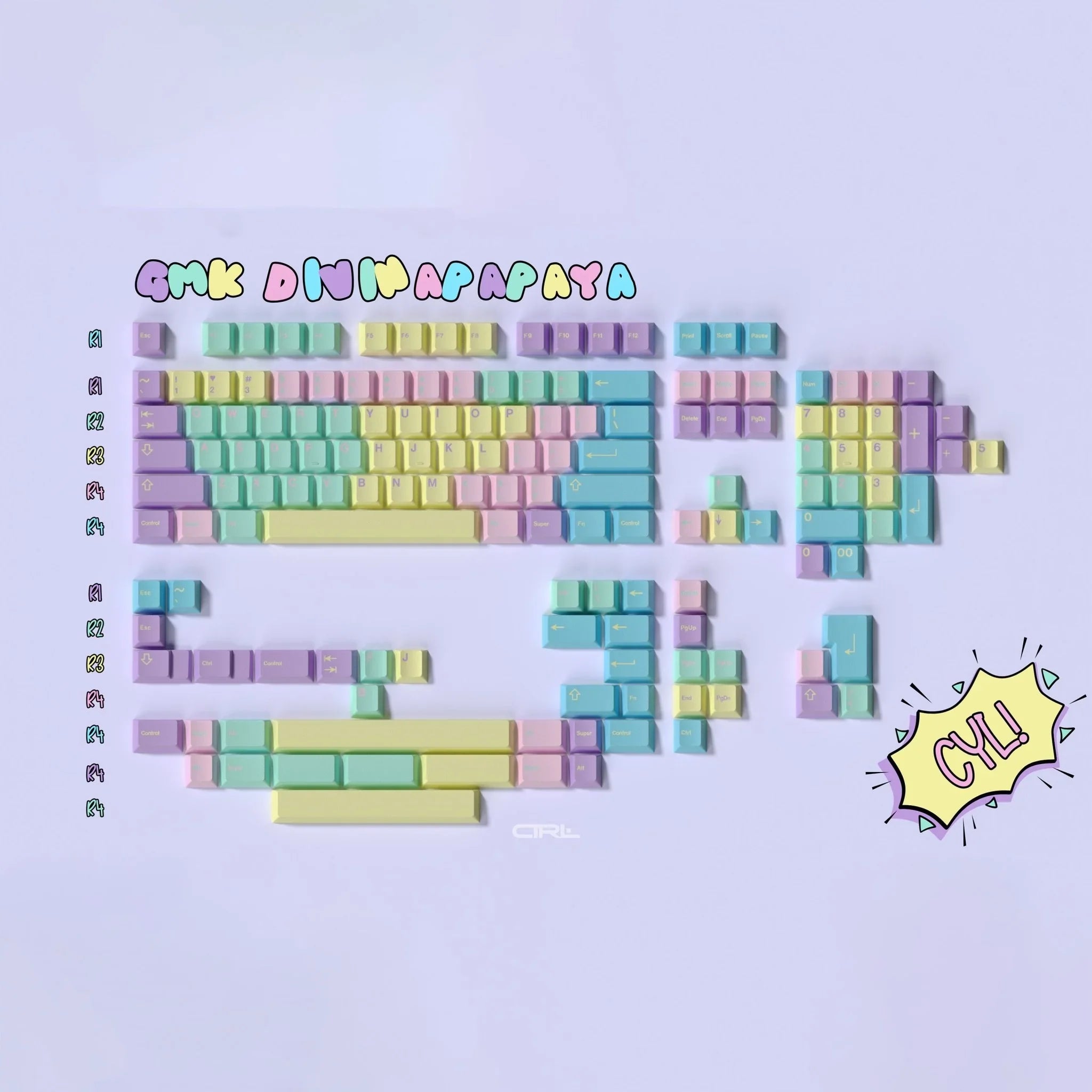 [GB] GMK Divinapapaya ABS/PBT Keycaps - KeyBay Tech