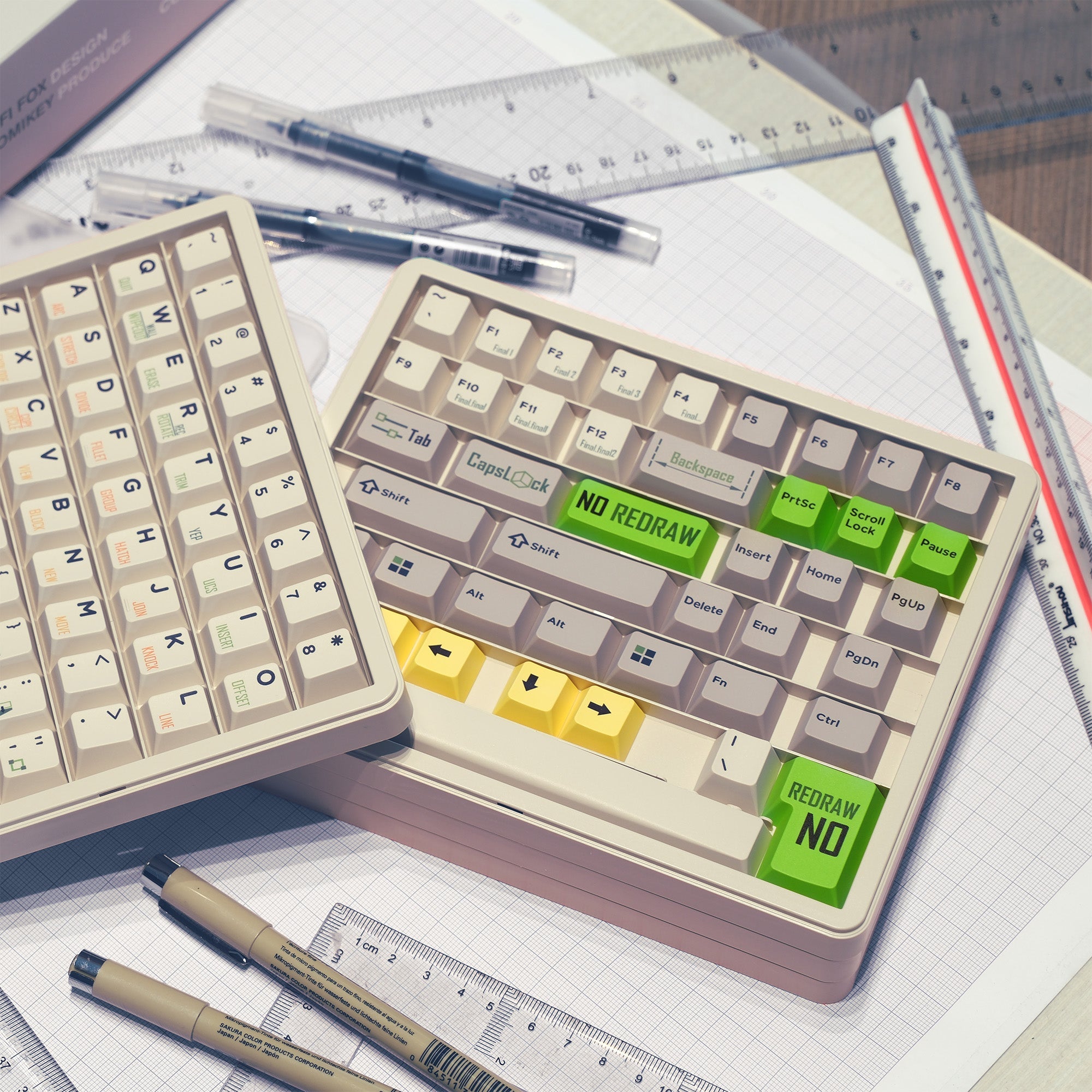 Hifi Fox Retro CAD: No Redraw Keycaps - KeyBay Tech