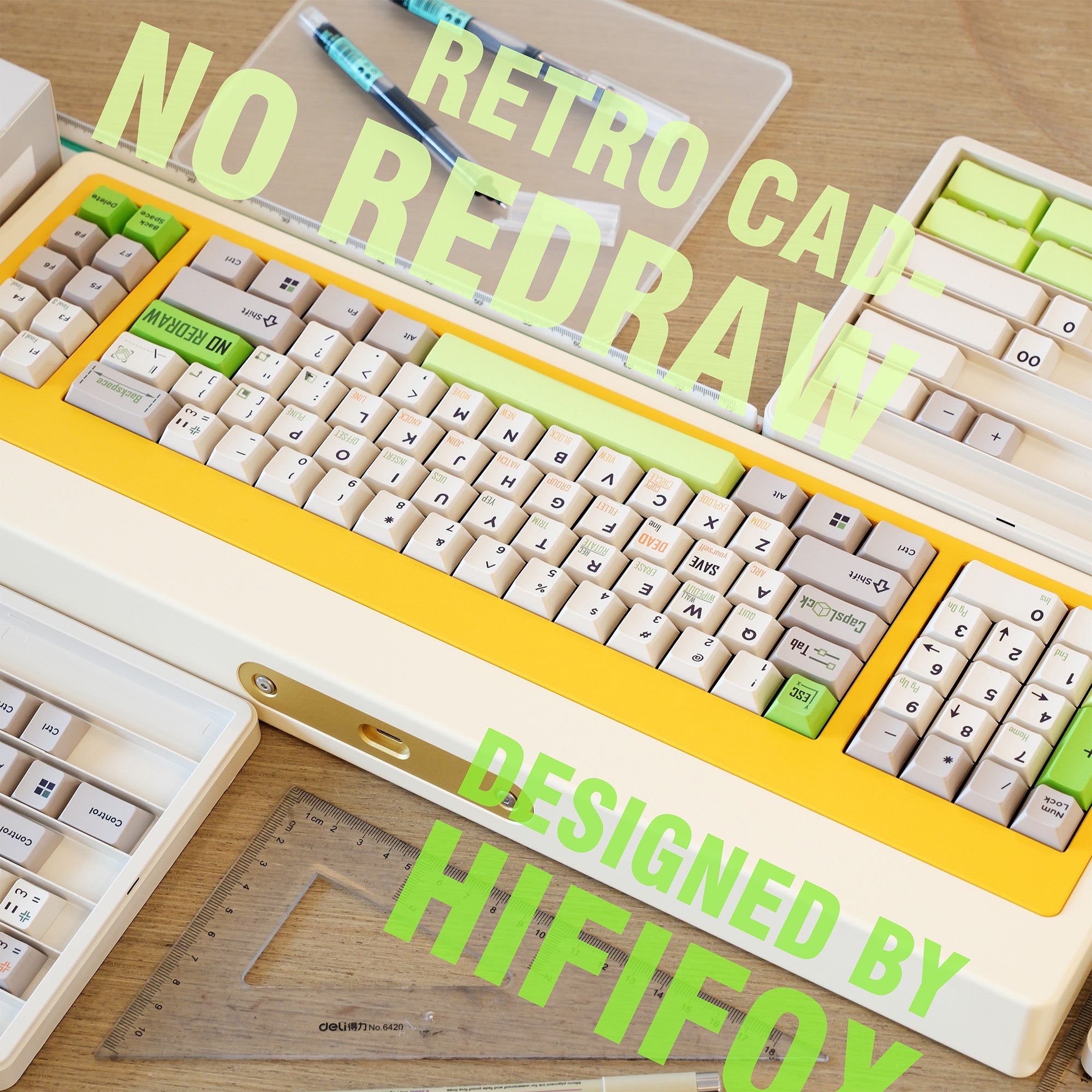 Hifi Fox Retro CAD: No Redraw Keycaps - KeyBay Tech