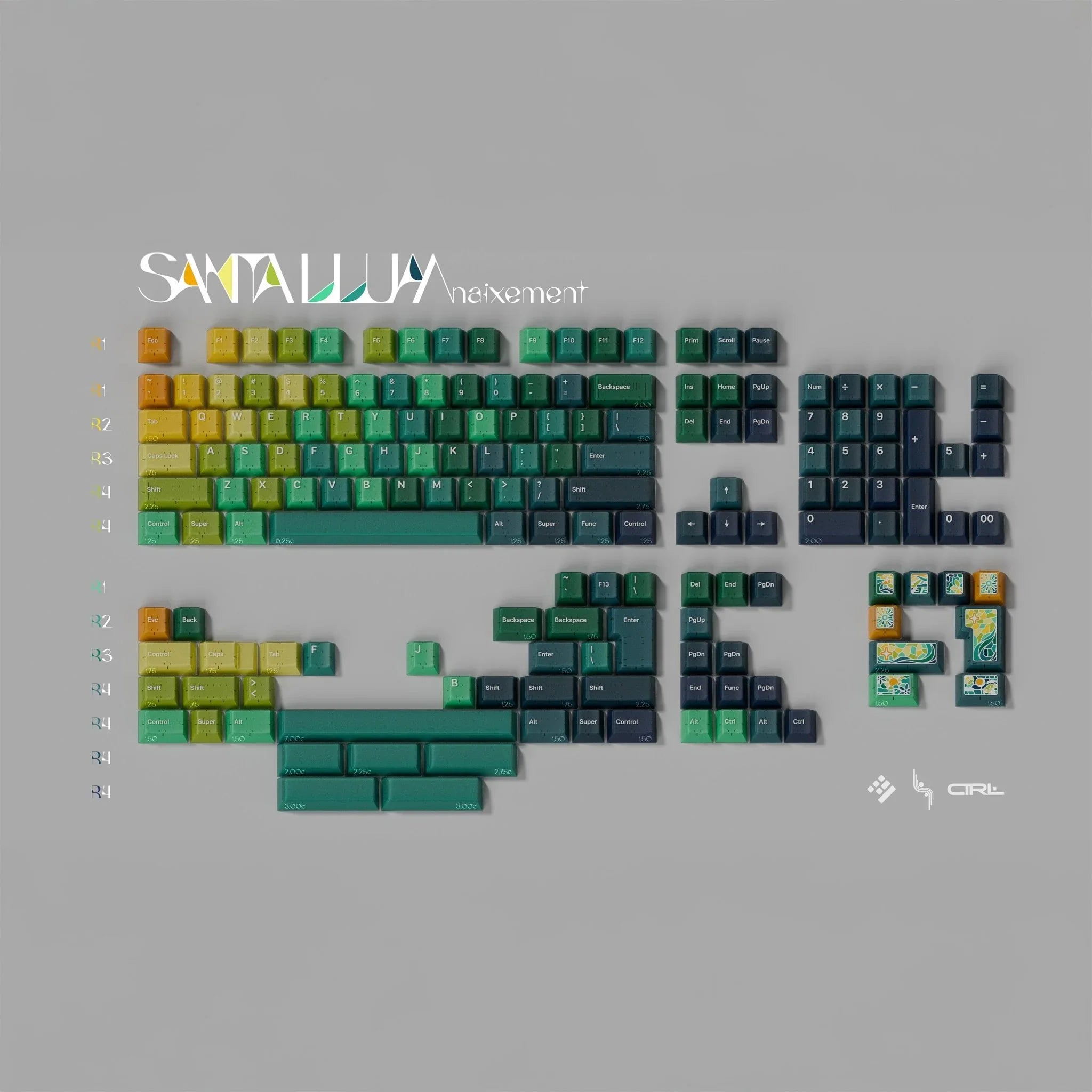 KAP Santa Llum ABS Keycap Sets - KeyBay Tech