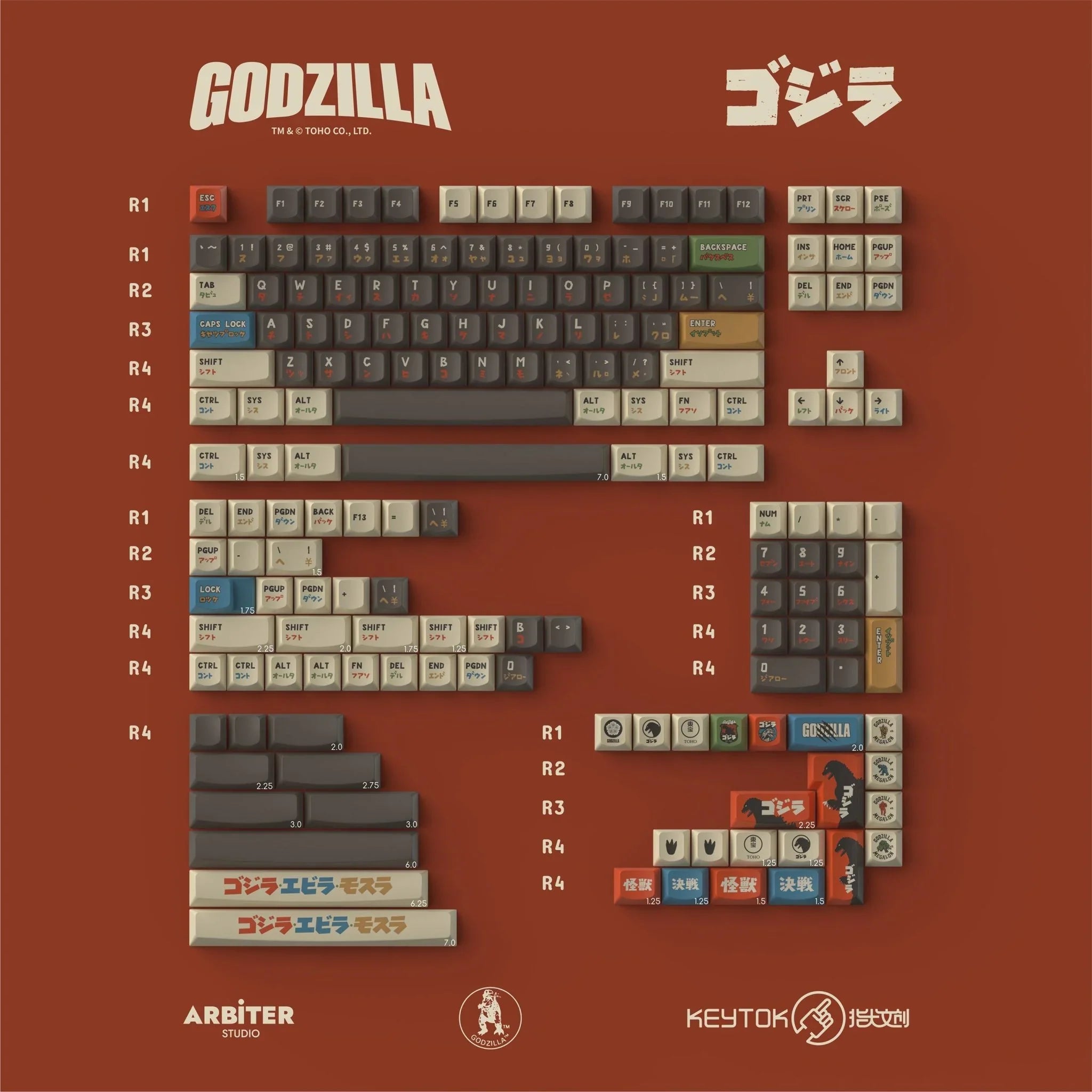 Keytok - Black Classic Godzilla - KeyBay Tech