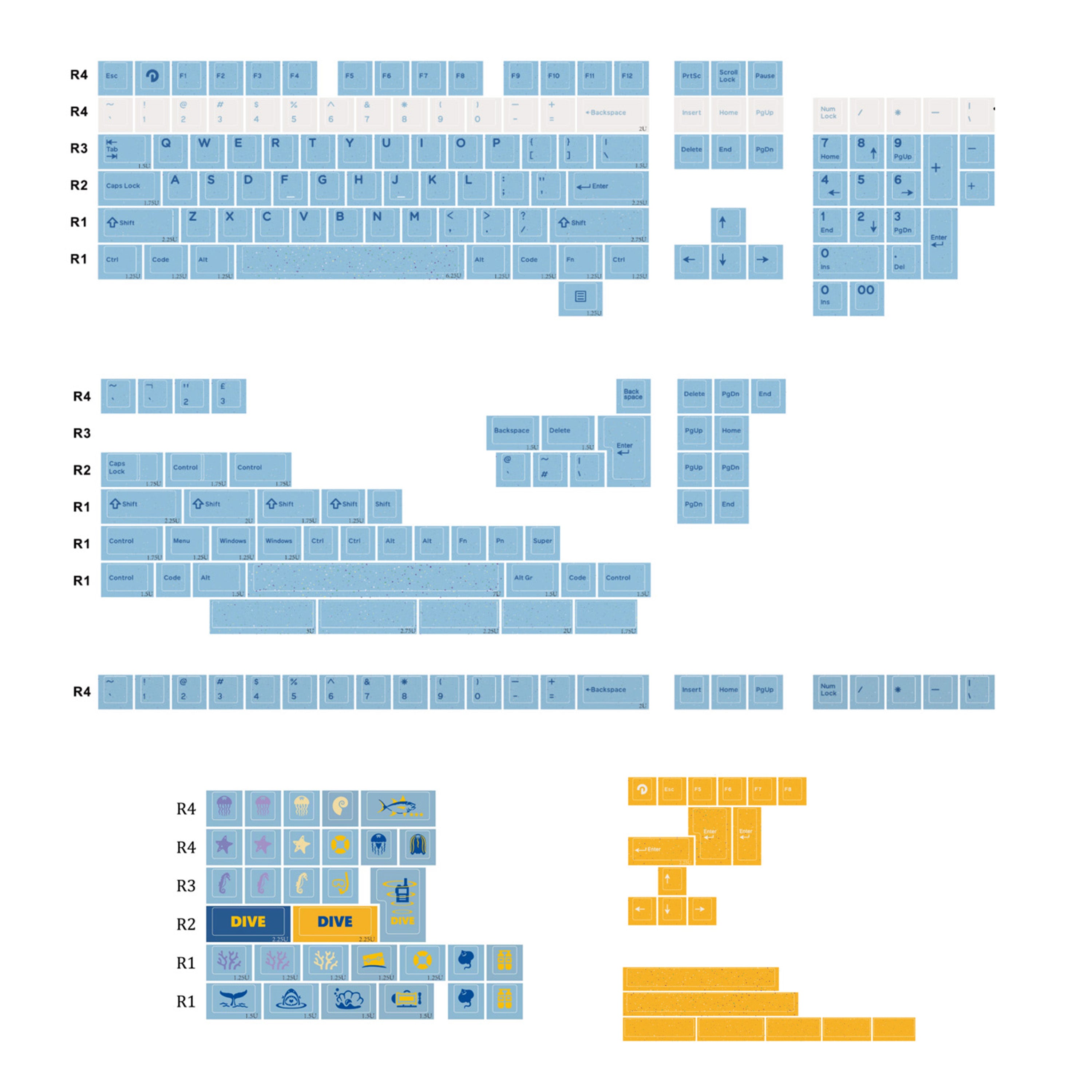 DIVE Sisha x DMK PC Keycap set