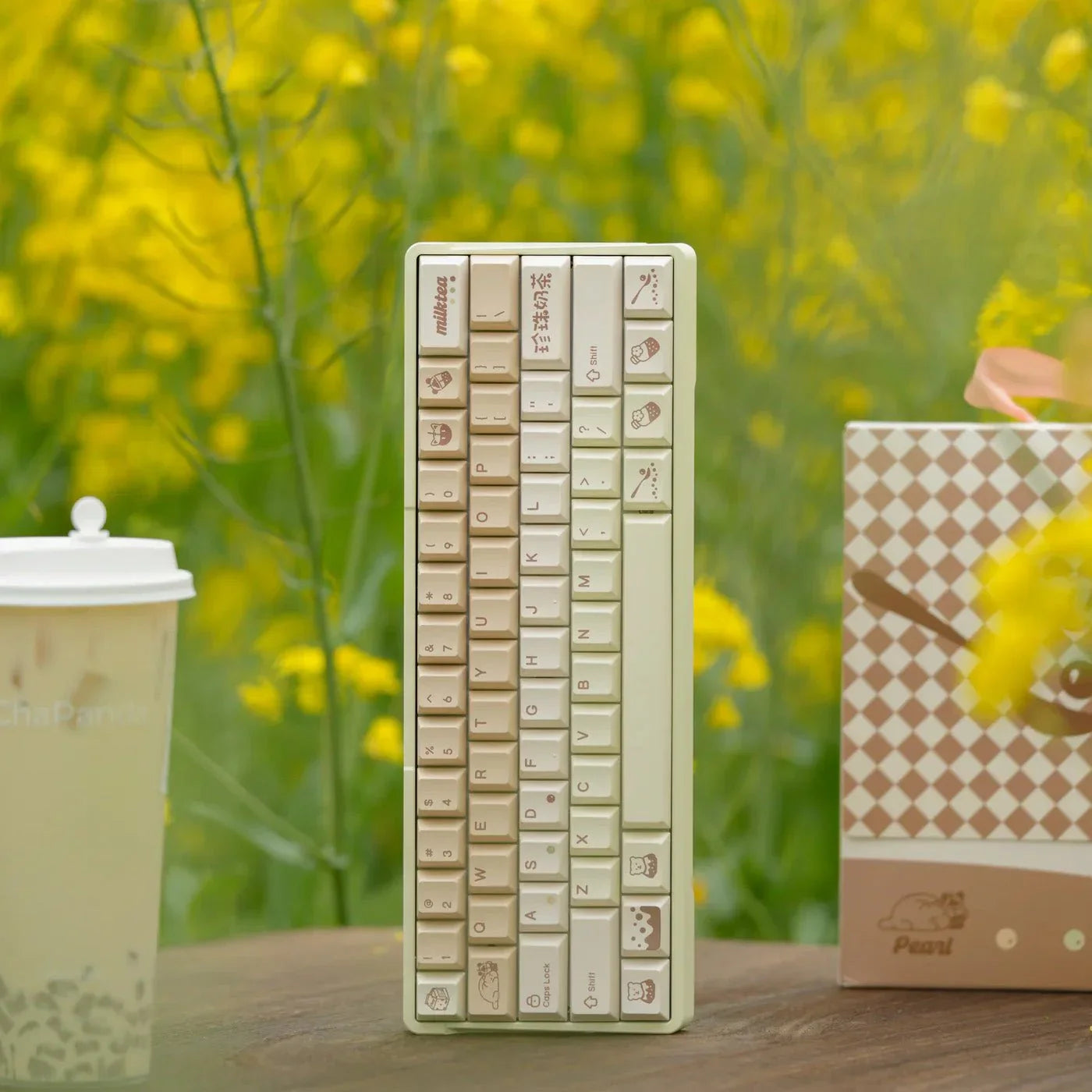 Pearl Milk Tea Keycap set - KeyBay Tech