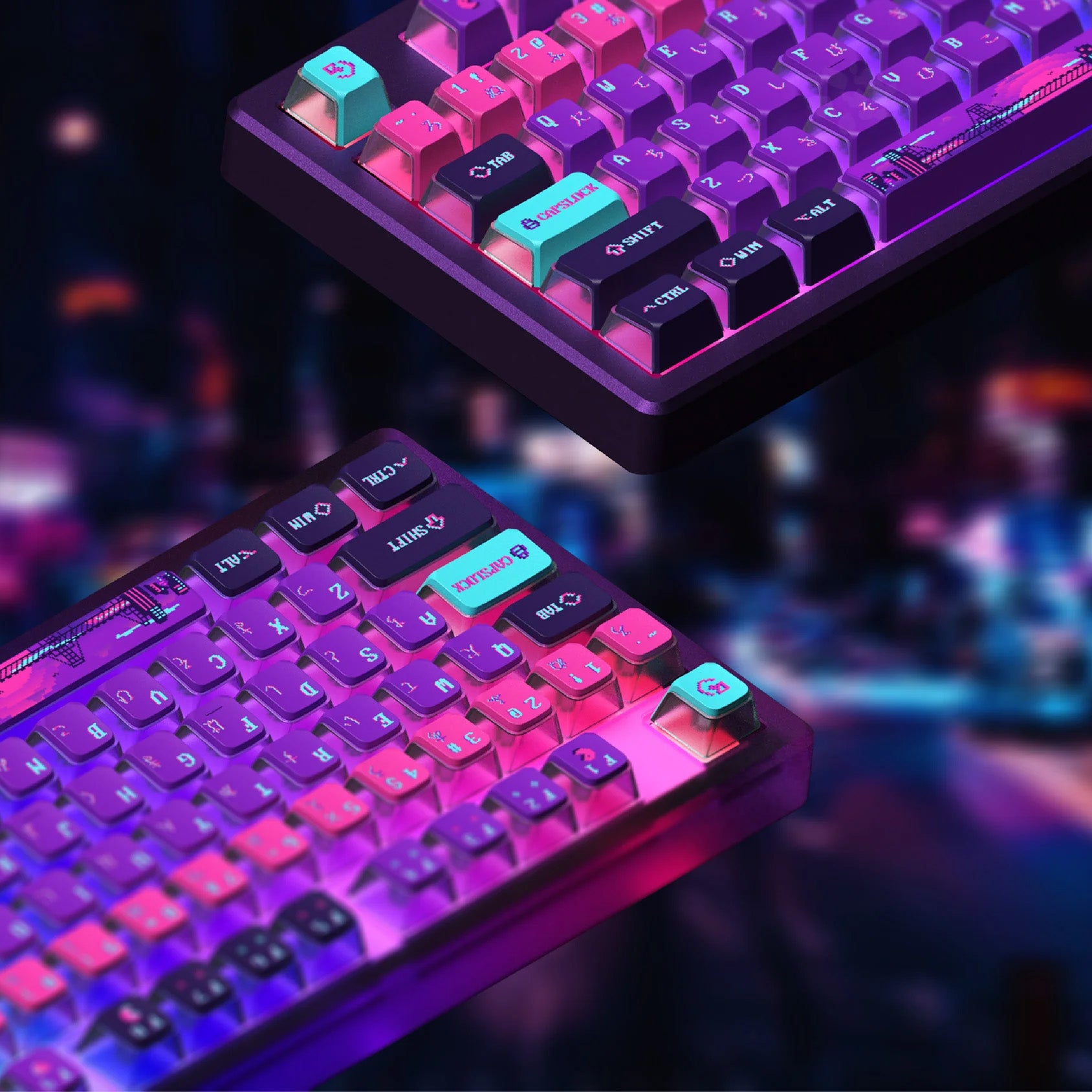 Keytok Pixel KOL PBT keycaps