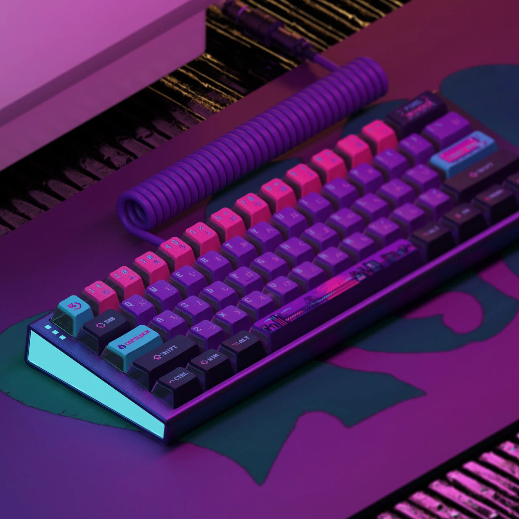 Keytok Pixel KOL PBT keycaps