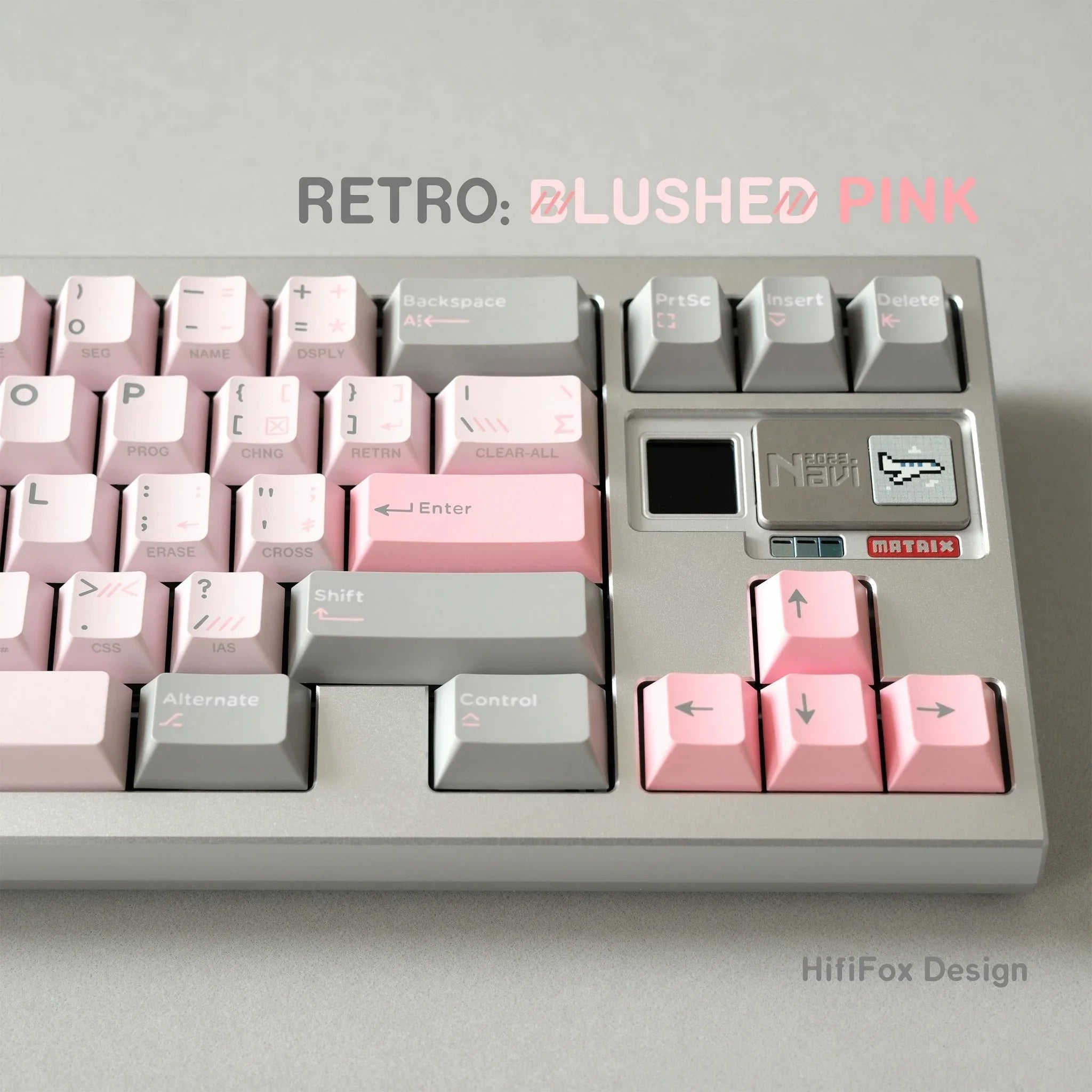 [Preorder] Retro Blushed Pink keycaps set - KeyBay Tech