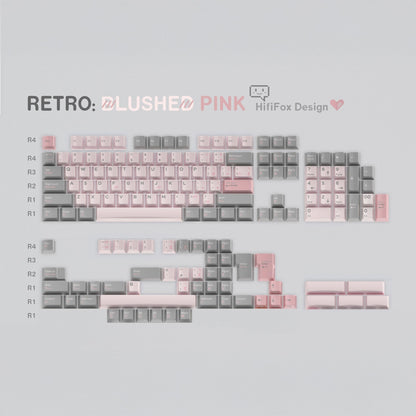[Preorder] Retro Blushed Pink keycaps set - KeyBay Tech