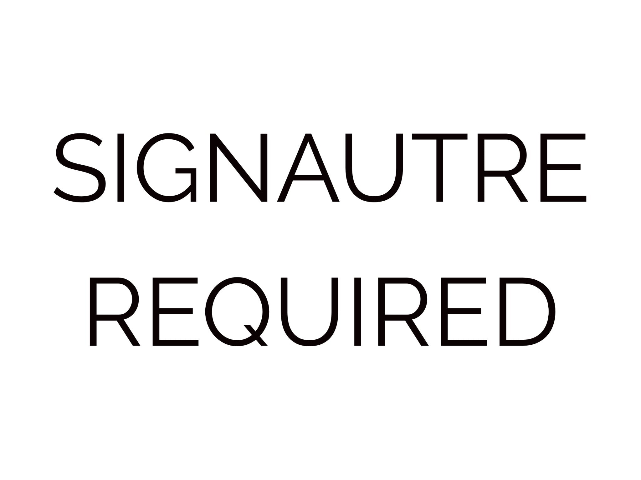 Signature Required on Delivery - KeyBay Tech